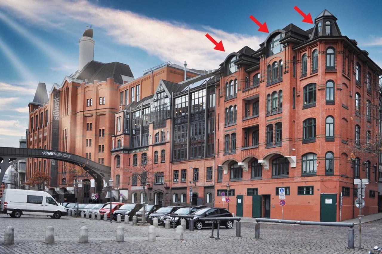 Loft-Panoramablick-Hafen & Elbe! Daire Hamburg Dış mekan fotoğraf